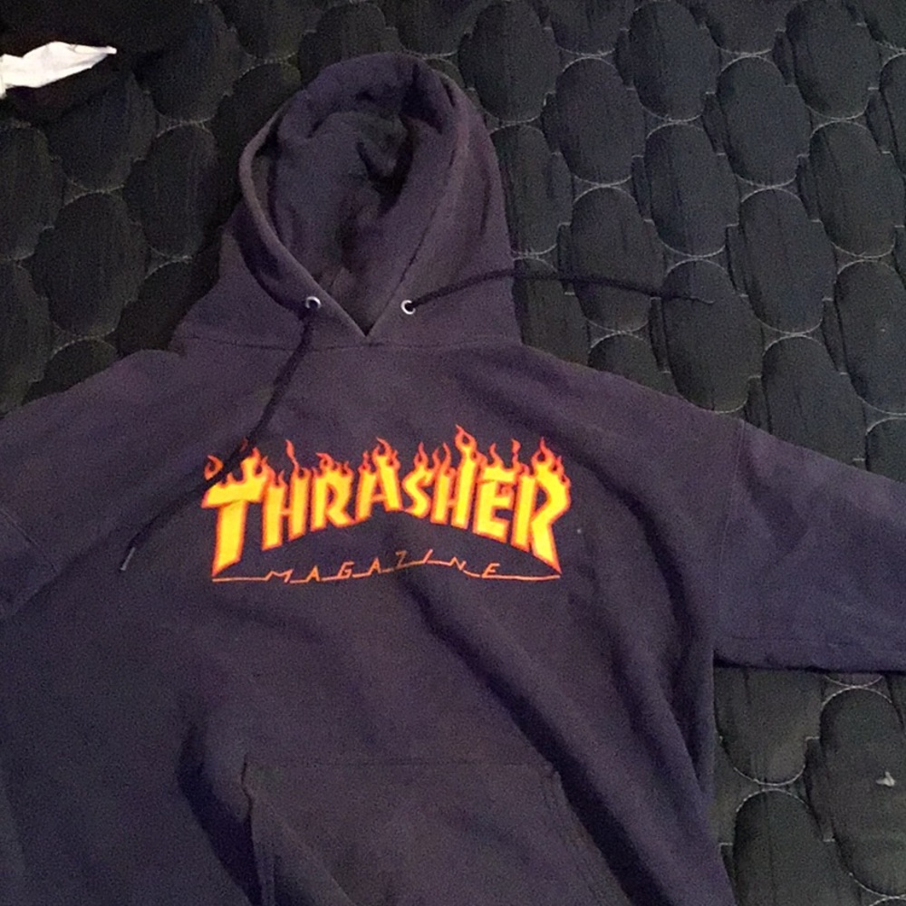 Flame Logo Hood (navy)